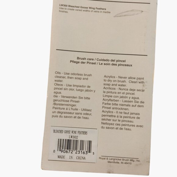 Royal Langnickel  Finishing Brush Goose Wing Feather Tool LW300 - Picture 5 of 7